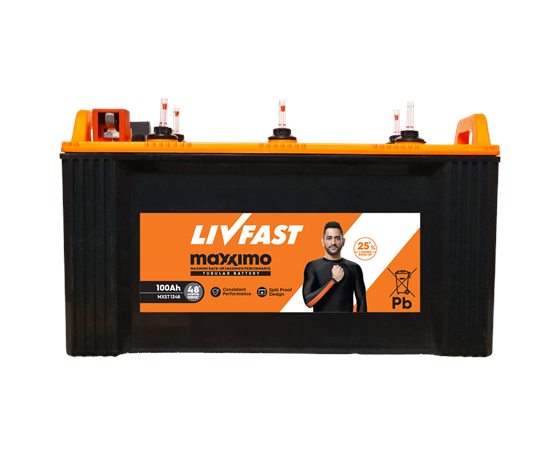 Short tubular inverter battery in a compact case