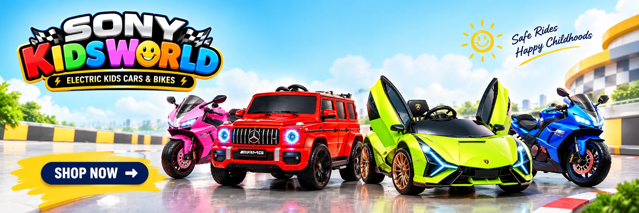 Sony Kids World electric kids cars and bikes