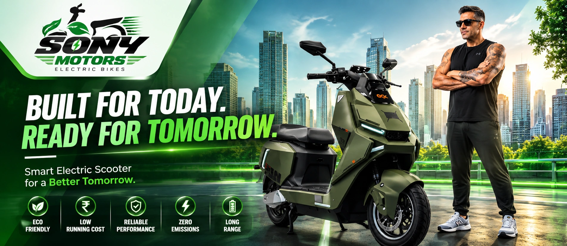 E-AshwaMotors offer banner for electric 2-wheelers in Adilabad